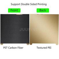 Creality K2 PLUS PEI spausdinimo plokštelėms Tekstūruota PEI 370x370 PEI spyruoklinio plieno lakštas Šildomas lovelis Creality k2 Plus priedams PET-PEI black
