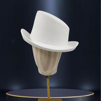 Windproof Slanted Top Hat Breathable Slanted Magician's Hat Vintage Top Hat  Autumn Winter balta