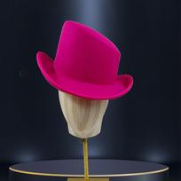 Windproof Slanted Top Hat Breathable Slanted Magician's Hat Vintage Top Hat  Autumn Winter rožinė raudona spalva
