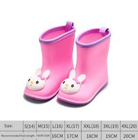 Vaikų lietpaltis ir lietaus batai Rinkinys Berniukui Vandeniui atsparus Viso kūno Vienas gabalas Darželis Pradinė mokykla Kūdikis Vaikai Pončas Mergaitei M / Pink / Three-Dimensional Bunny rožinė