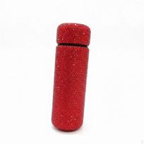Rhinestone Water Bottle Portable Insulated HighEnd Look Sparkling for red