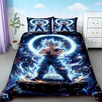 Antklodės užvalkalas Dragon Ball Lovos komplektas Anime Goku Antklodė Lovos patalynė Viengulis Twin Pilnas Karalienės Dydis Vaikams Suaugusiems Berniukams Dovana Patogus EU Single 135*200cm/53x79in 3pcs