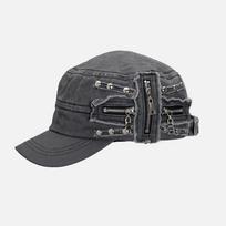 Y2k Rivet Denim Beret Cloth Newsboy Cap Personality Denim Octagonal Hat  Autumn pilka