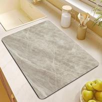 Silica Gel Absorbent Kitchen Mat With Marble Non-Slip Dish Drying Pad Countertop Sink Table 40x50 cm
