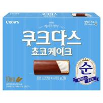 [Crown] Couque D'As Choco Cake 202g 10P Korean Chocolate Cream Cake Soft Chocolate Dessert K-Snack white