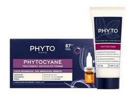 PHYTO PHYTOCYANE PROGRESSIVE priemonių nuo progresuojančio plaukų slinkimo rinkinys moterims, 12 × 5 ml + 100 ml