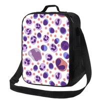Custom Nerd Math Lover Lunch Bag Men Women Thermal Cooler Insulated Lunch Boxes for Adult Office 26.5x20x11.5CM violetinė