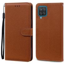 SamsungA12 dėklas Samsung Galaxy A12 piniginei Odinis atverčiamas dėklas Samsung A12 A 12 dėklui Apsauginis dangtelis Coque Fundas Korpusas For Samsung A12 ruda