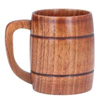 300 ml medinė puodelis su rankena, apsauganti nuo nudegimo, kavos puodelis, nekenksmingas vandens, alaus puodelis biurui, namams L(for 6.5-9kg) brown