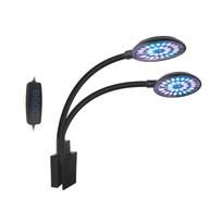 Akvariumo LED apšvietimas 6/7 W LED, skirtas mažo dydžio akvatoriams, prisegamas akvariumų šviestuvui su reguliuojamos spalvos segtuku black