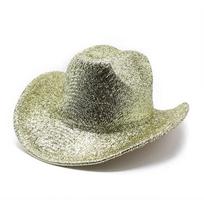 Lace Gold Silk Western Cowboy Hat Women'S Stage Woolen Hat Top Hat Men'S And Women'S Party Holiday Hat M（56-58cm） sidabras