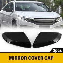 Left+Right For 2016-21 Honda Civic 10th Side View Mirror Cover Caps  Gloss Black white
