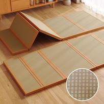 Foldable Tatami Japanese Summer Rattan Mat Anti-Slip Cooling Sleeping Pad Soft Foot Protection Home Bedroom Rug brown