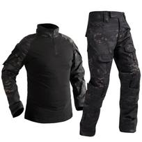 Tactical Frog Python rašto CP kamufliažinis lauko kostiumas - Slim Fit, dėvėjimuisi atsparus treniruočių komplektas Jacket XL black