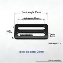 304 Stainless Steel Irregular D-Ring Buckle for Straps and Bags - Light Luxury Accessory gray