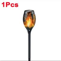 1-8 VNT. 12 LED Saulės liepsnos fakelo šviestuvai Mirksinti šviesa Vandeniui atsparus Sodo dekoracija Lauko Vejos Takelis Kieme Terasa Grindų šviestuvas 1PC black