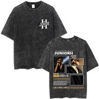 Hot Singer Junior H Sad Boyz Vintage Washed T Shirt Men's Hip Hop Fashion T-shirt Men Women Casual Oversized T-shirts Streetwear L įvairiaspalvis