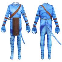 Special Avatar2 Jack Sully Neytiri Ronald Kids' Comfortable Cosplay Costume BoyB,140 blue
