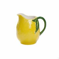 Embossed Lemon Carafe HandPainted Large Capacity Water Pitcher Dishwasher Shaped for yellow