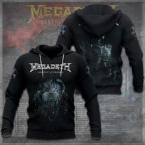 Rock Band Megadeth 3D Print Hoodies Men Women Fashion Retro Y2K Graphic Hoodie Sweatshirt Mens Clothing Men Tracksuit Gift Fan 4XL black