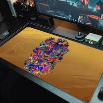 poppy playtime Mouse Pad Large Gaming Table Cushion Non-slip Laptop Tablet Big Mousepad XXL Mat Mini PC Playmat With Lock edge_xia 40cmx90cm(15.7x35.4inch)