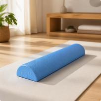 EVA Half Round Foam Roller Pillow for Back Stretching and Balance Training with 45CM a mėlyna