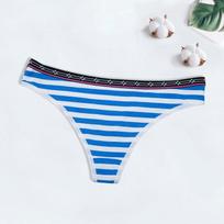 Seksualūs stringeliai, medvilniniai, moteriški kelnaitės su G-stygomis, apatiniai moteriški apatiniai kelnaitės, apatinis trikotažas, moteriškas bikinis, 1 dalis M mėlyna