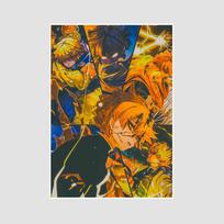 Japoniškas komiksų filmas Demon Slayer Mugen Train Anime plakatai Kimetsu No Yaiba kreidinio popieriaus plakatas meno tapyba sienų dekoravimas muralis namų dekoras 30x21cm orange