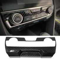Carbon Fiber Center Console Trim for Honda Civic black