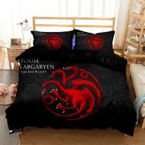 3D Print Cartonn Fire and Blood Bedding Set Duvet Covers Pillowcases One Piece Comforter Bedding Sets Bedclothes Bed US Twin 173x218cm black
