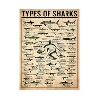 Retro Driežų, Ryklių, Aštuonkojų, Dinzaurų Gyvūnų Žinių Plakatas Drobės Tapyba Sienos Menas Paveikslai Namų Mokyklos Dekoras 30x45cm beige