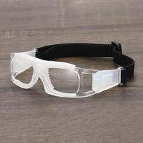 Basketball glasses for outdoor basketball sports, impact-resistant and anti-fall goggles with prescription lens frame White Frame black