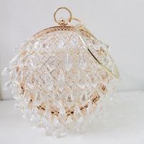 Teardrop Shape Acrylic Clutch Bag Transparent Hollow Acrylic Evening Bags Women Ladies Clutch Birdcage Party Purse Handbags