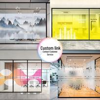 Colored Dot Frosted Matte Privacy Window Film for Restaurants, Malls, and Offices Custom Size