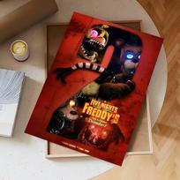 Anime Fnaf Five-nights-At-Freddys 2 Plakatas Lipnus Vandeniui Atsparus Lipdukas Baro Kambario Dekoras Aukštos Kokybės Spausdinimas Dovana (as the picture,30x42cm No Frame)