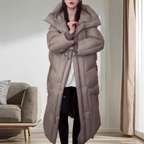 Žieminė pūkinė striukė moteriška moteriška žąsų pūkų žieminė moteriška pastorinta itin šalta nauja striukė One size fits all (recommended 40-75kg) gray