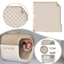 Automatic Cat Litter Box Mat 27x25cm Exclusive Easy to Clean for Indoor Cats white
