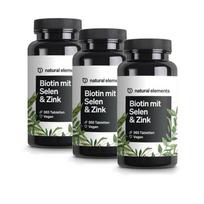 Natural Elements Biotin Selenium Zinc Vegan Tablets 3 pcs 365 Tablets