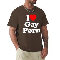 Funny I Love Gay Porn Mens T Shirts Casual Summer LGBT T Shirt Unisex Short Sleeve Streetwear Round Neck Men's T-shirt 4XL black