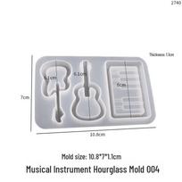 Poppy Crystal Epoxy Music Note Guitar & Piano Pendant Silicone Mold white