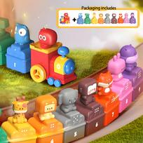 Track Steam Train Children Electric Plaything Boy and Girls Gift Rail Car featuring Light Music Mini Engineering Set blue