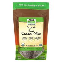 Now Foods Real Food Raw Cacao Nibs 227g (8 oz) brown
