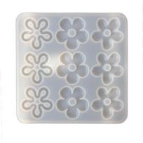 Flexible Flower Pendant Silicone Mold Epoxy Resin Mould Jewelry Casting Tools for DIY Jewelry Crafts Ear Drop Charm 1 white
