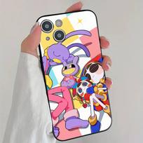 Anime The A-Amazing Digital C-Circus Phone Case Cool Black Silicone Soft For IPhone 16 15 14 13 12 11 X XR Plus Pro Max Plus IPHONE XR white