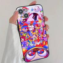 Anime The A-Amazing Digital C-Circus Phone Case Cool Black Silicone Soft For IPhone 16 15 14 13 12 11 X XR Plus Pro Max Plus IPHONE 13MINI blue