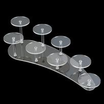 Acrylic Display Stand for Funko POP Figures,7-Tier Perfume Organizers,Display Riser Shelf for Cupcake Dessert Desktop Decoration gryna