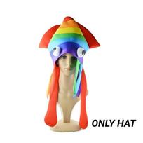 Fantazijos aštuonkojo kepurė šventėms Keista ir smagi galvos apdangalas įvairiems renginiams Colorful Octopus black