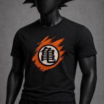 Dragon Ball Z Kame Kanji T-Shirt, Goku Saiyan Anime Manga Tee 110 black