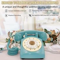 Stock Sale Wireless Voice Message Phone Retro Audio Guest Book Phone Recorder for Wedding Decorations F10-White
