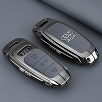 Cinko Lydinio Automobilio Raktų Dėklas Dangtelis Korpusas Audi A3 A4 B9 A6 C8 A7 S7 4K A8 D5 S8 Q7 Q8 SQ8 E-tron 2018 2020 2021 2022 2023 Raktų Pakabukas black